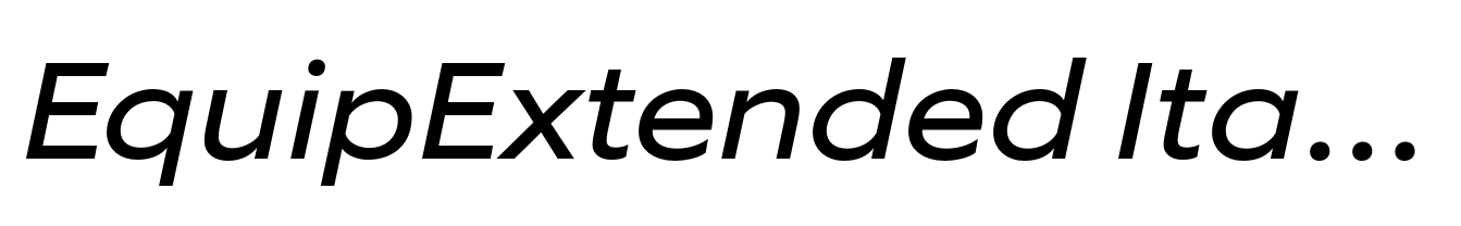 EquipExtended Italic